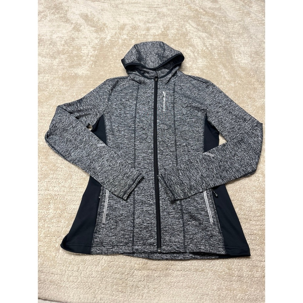 Brooks Women's Equilibrium Technology Full Zip Active Jacket Heather Gray Sz Med